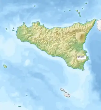 Situation sur la carte de Sicile