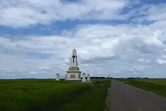 Vue depuis la route départementale, en juin 2018.