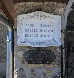 Plaque commémorative.