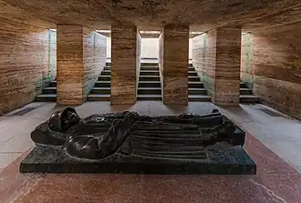 Dans le parc, mémorial des munichois tués durant la Première Guerre mondiale.