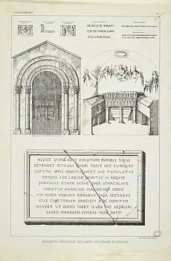 Monuments sépulcraux des comtes souverains de Toulouse.
