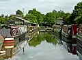 Péniches amarrées à Stretton Stop.