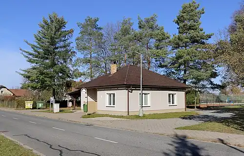 Arrêt de bus à Moravany.