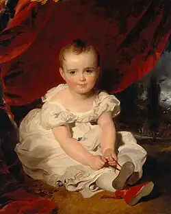 l'Archiduchesse Marie-Thérèse âgée de 3&nbsp;ans, par Dafffinger, 1819.