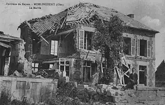 État de la mairie en 1918.