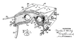 Schéma de Morton Heilig pour un précurseur de casque de visualisation