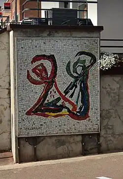 Mosaïque avenue Jean Mabuse réalisée par Catherine Anne Lurçat.