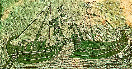 Transport d'amphore, mosaïque d'Ostie, n.d.