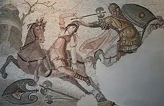 Mosaïque de l'Amazonomachie, musée du Louvre, v. 350-400.