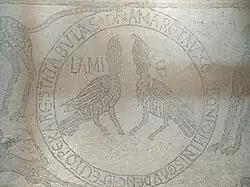 Mosaïque du sol d'origine.