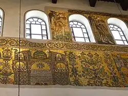 Une des mosaïques murales byzantines des VIIe – XIIe&nbsp;siècles, récemment restaurée.