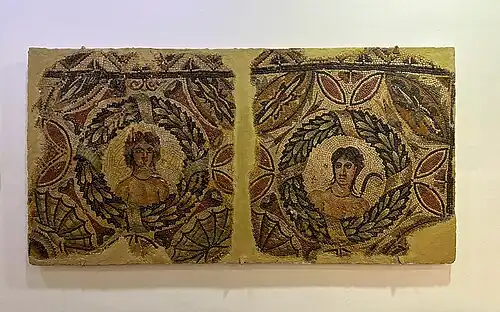 Mosaïque Les quatre saisons découverte à Batna