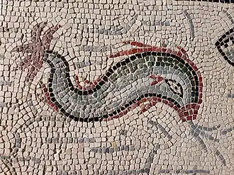 Détail d'un dauphin.