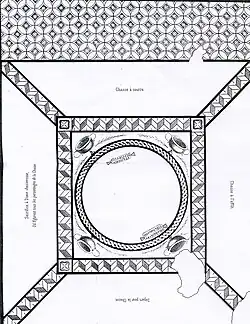 Gravure de 1870 représentant la mosaïque