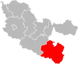 Situation de l'arrondissement dans le département de la Moselle de 1918 à 2014.