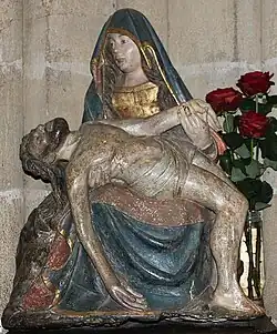 Moulins, église du Sacré-Cœur, pietà du XVe&nbsp;siècle.
