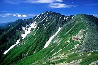 Vue des mont Aino et Hut Kita depuis le mont Kita.
