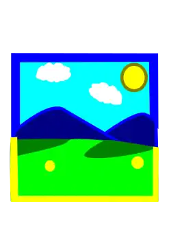 Paysage créé en vectoriel