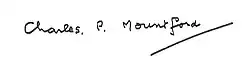 signature de Charles P. Mountford