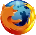 2e logo de Firefox  (versions 1.0 à 3.0)  2004-2009