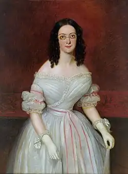 Portrait de Mme&nbsp;Antoine-Julien Meffre-Rouzan (1839), La Nouvelle-Orléans, Louisiana State Museum&nbsp;(en).