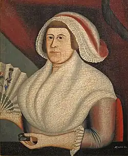 Mrs. Pollycarpus Edson (Lucy Eaton) 1791 huile sur toile  27¾ x 23 inches Vose Galleries, Boston, Massachusetts