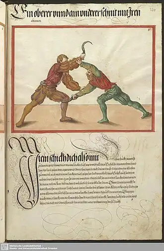 Exemple de technique de combat à la faucille.