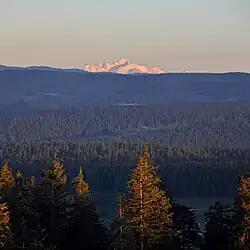 Vue sur le Mont-Blanc depuis le sommet du Saint-Sorlin.