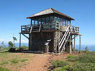 Vue du Mount Harkness Fire Lookout sur le mont Harkness.