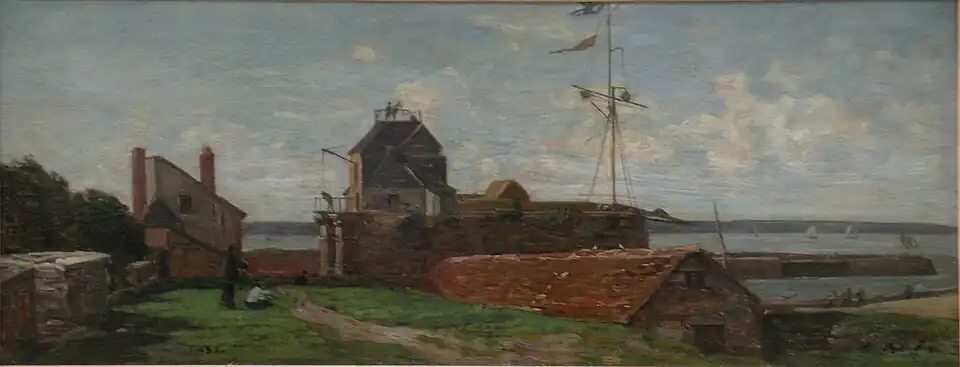 L'Hôtel de Ville et la Tour François 1er au Havre, 1852musée d'Art moderne André-Malraux