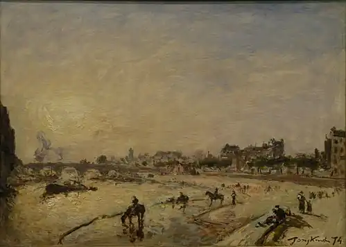 Johan Barthold Jongkind, 1874Paris, le pont Marie et le quai des CélestinsMusée d'art moderne André-Malraux, Le Havre.