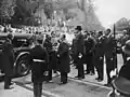 (Accord de Munich, le 29 septembre 1938) Arrivée à Munich de Neville Chamberlain, Joachim Ribbentrop, Alexander von Dörnberg.