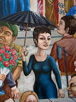 Barbara représentée sur Le Mur tombé du ciel.