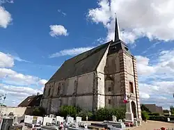 Mur nord de l'église.