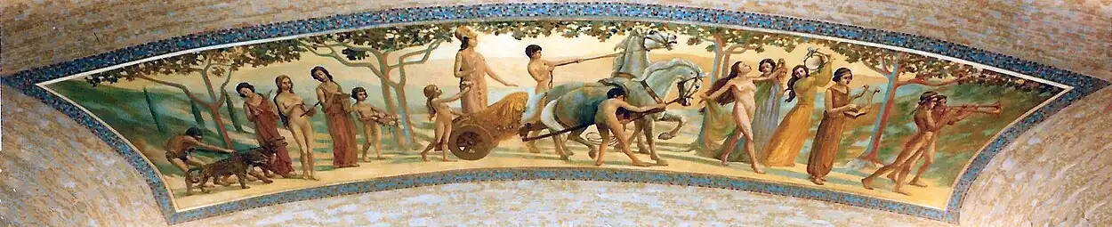 Fresque murale, vers 1922Hawaii Theatre (en), Honolulu, Hawaii