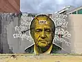 Peinture murale de soutien à Barcelone. Elle a été détruite en février 2021 sur ordre de la garde urbaine de Barcelone.