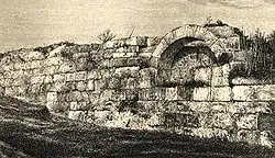 Section du Mur Servien sur l'Aventin.