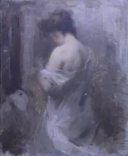 Armand Berton, Femme à sa toilette, c. 1890-1910.