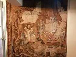 L'une des tapisseries de la salle à manger.