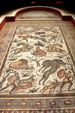 Grande mosaïque de la Chasse, musée du Cinquantenaire, Bruxelles.