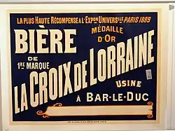 Affiche publicitaire d'une ancienne brasserie.