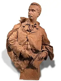 Buste d'Emile Pouvillon- Terre cuite