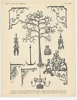 Enseigne de l'Arbre-Sec, datant du XVIe&nbsp;siècle ou XVIIe&nbsp;siècle.