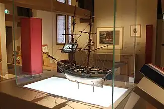 Maquette du navire corsaire et négrier La Dorade.