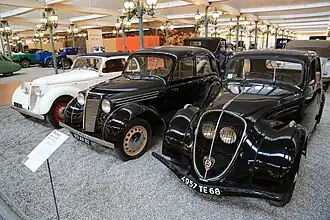 Amilcar Compound, Renault Juvaquatre, Peugeot 202.