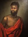 Portrait d'un homme noir, huile sur toile, vers 1850.