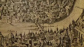 Détail de la Grande vue de Lyon de Simon Maupin, 1625.