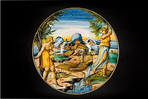 Coupe Apollon et Daphné, Rimini (Italie), XVIe siècle.