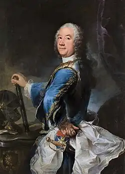 École de Maria Giovanna Clementi, Portrait du maréchal Jean Charles de Saint-Nectaire, 1740, 126 x 91&nbsp;cm.