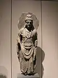 Bodhisattva. Gandhara, IIe – IIIe siècle. Schiste, H. 102 cm. Musée d'art asiatique de Berlin